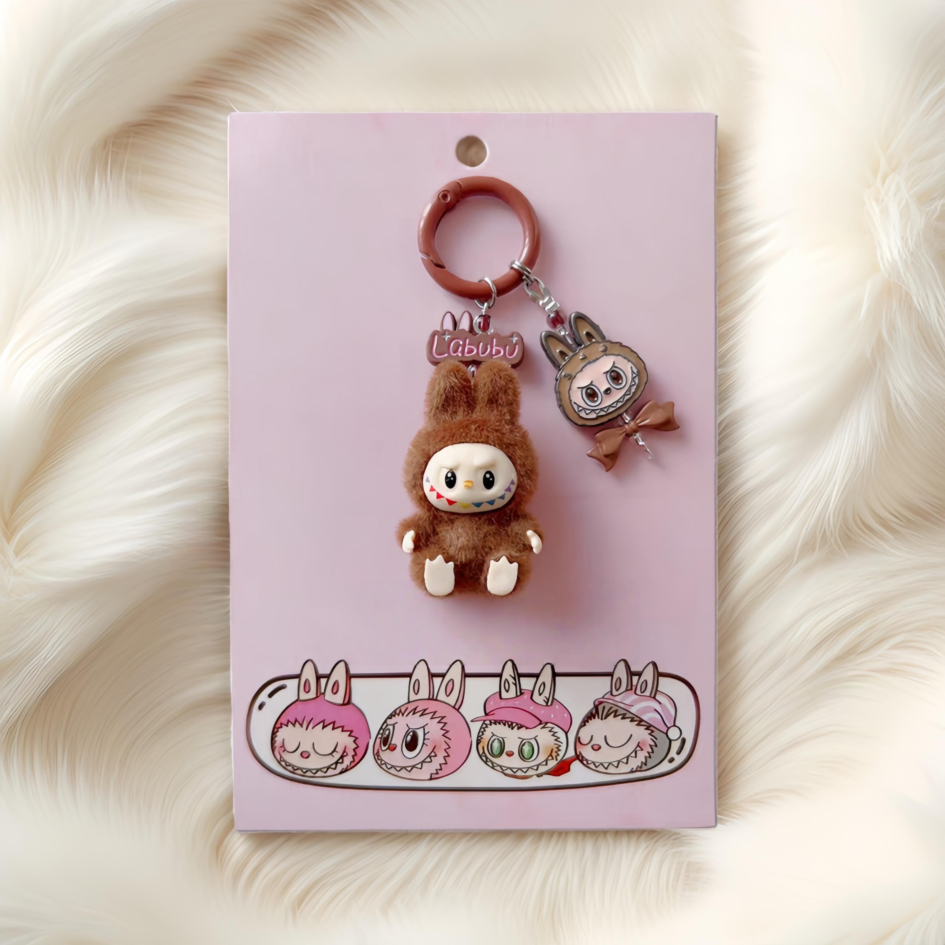 Fashion key rings cute keychain for Hand bag car backpark teddy kawaii accessories gift beaded keychains phone trap toys clips handmade lanyard