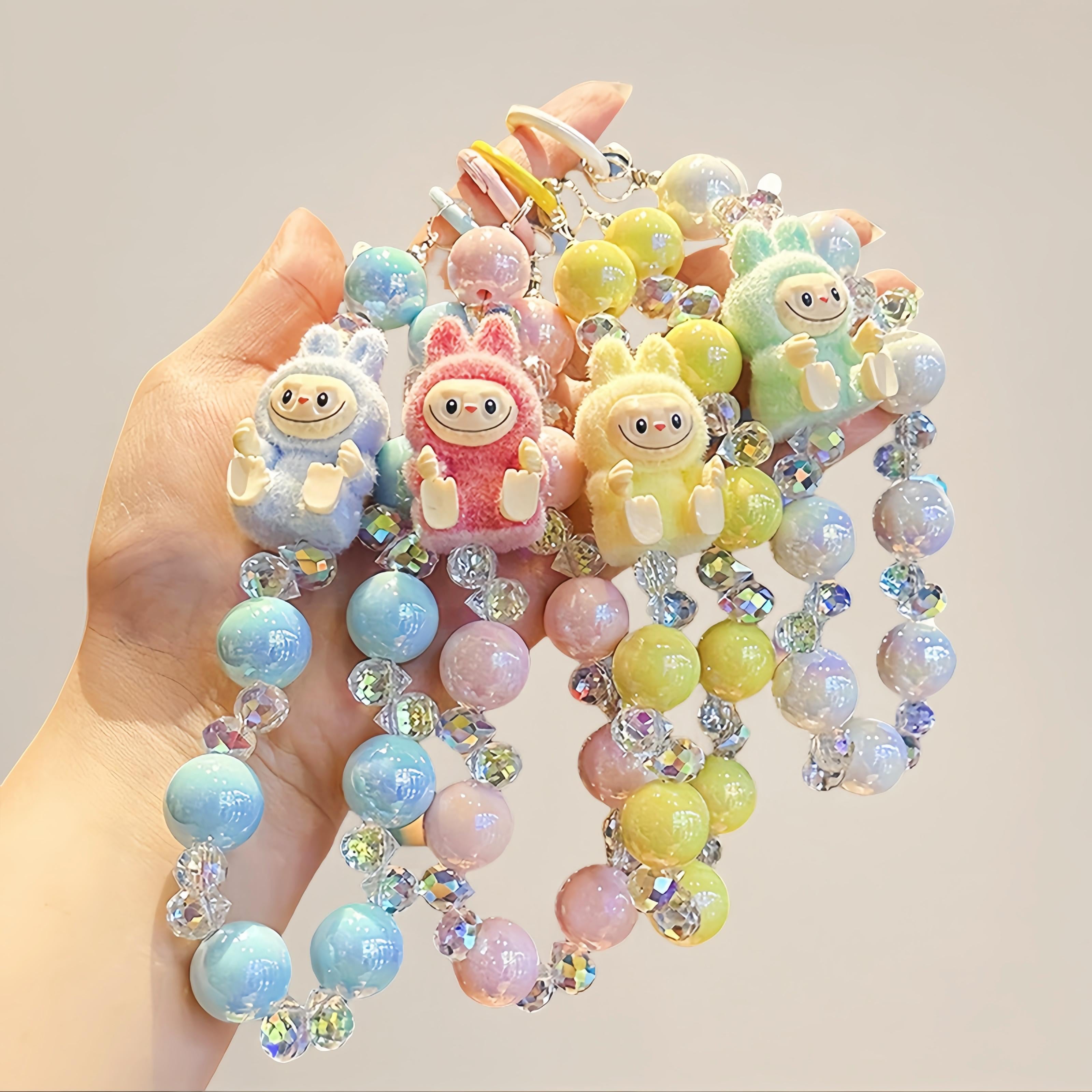 cute keychain bag ram/beaded keychains/phone chain/fashion accesory/cute toys/key charm/bag accessories bag lanyard