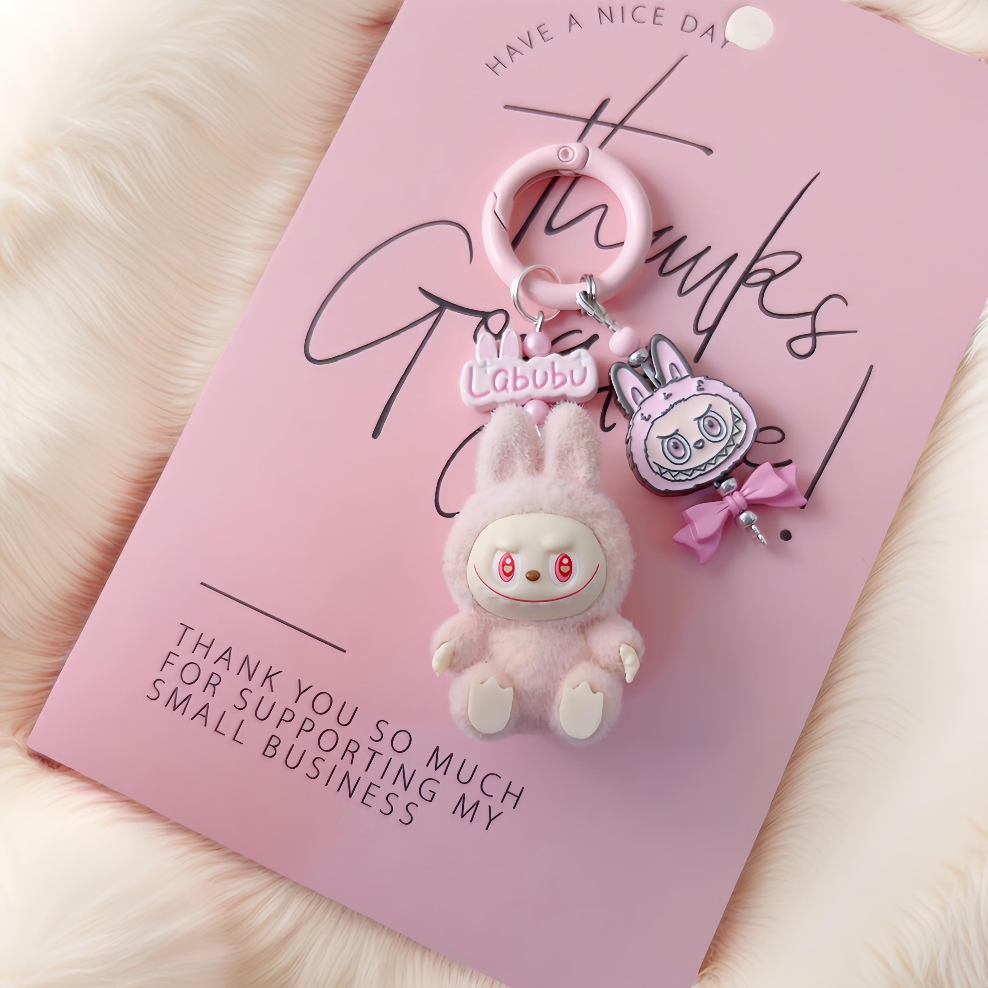 Fashion key rings cute keychain for Hand bag car backpark teddy kawaii accessories gift beaded keychains phone trap toys clips handmade lanyard