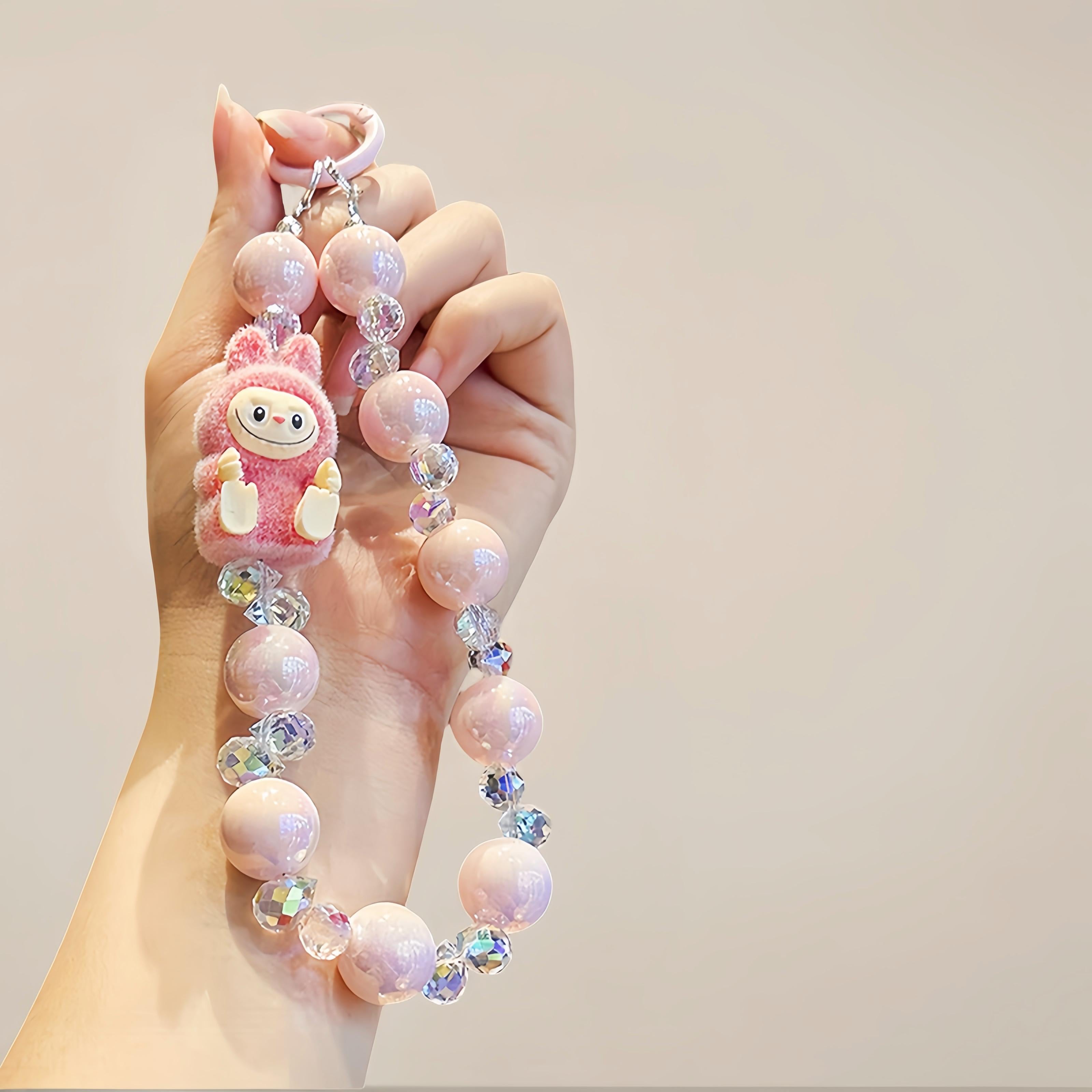 cute keychain bag ram/beaded keychains/phone chain/fashion accesory/cute toys/key charm/bag accessories bag lanyard