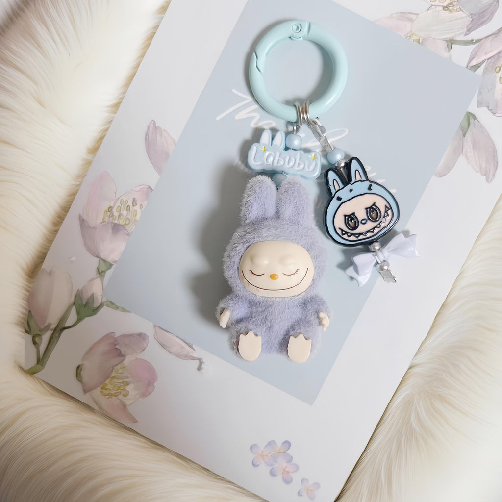 Fashion key rings cute keychain for Hand bag car backpark teddy kawaii accessories gift beaded keychains phone trap toys clips handmade lanyard