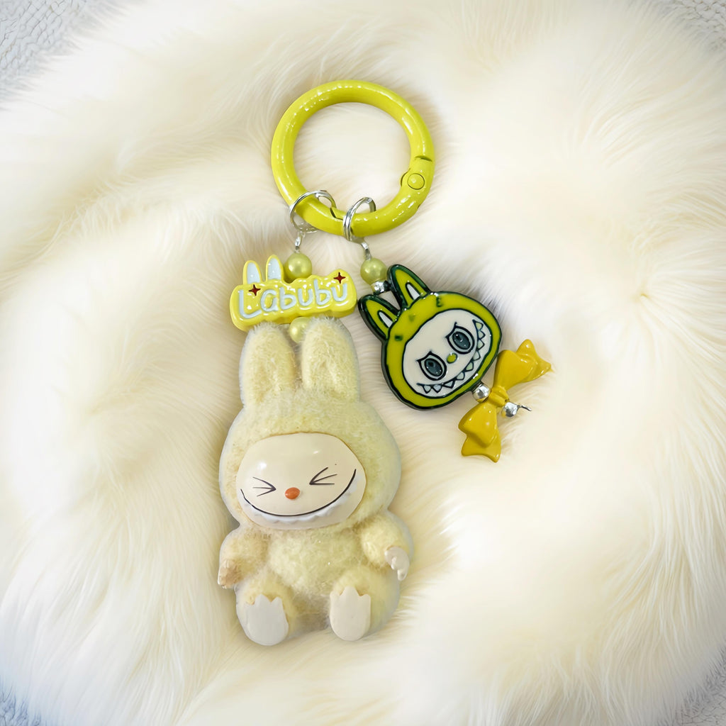 Fashion key rings cute keychain for Hand bag car backpark teddy kawaii accessories gift beaded keychains phone trap toys clips handmade lanyard