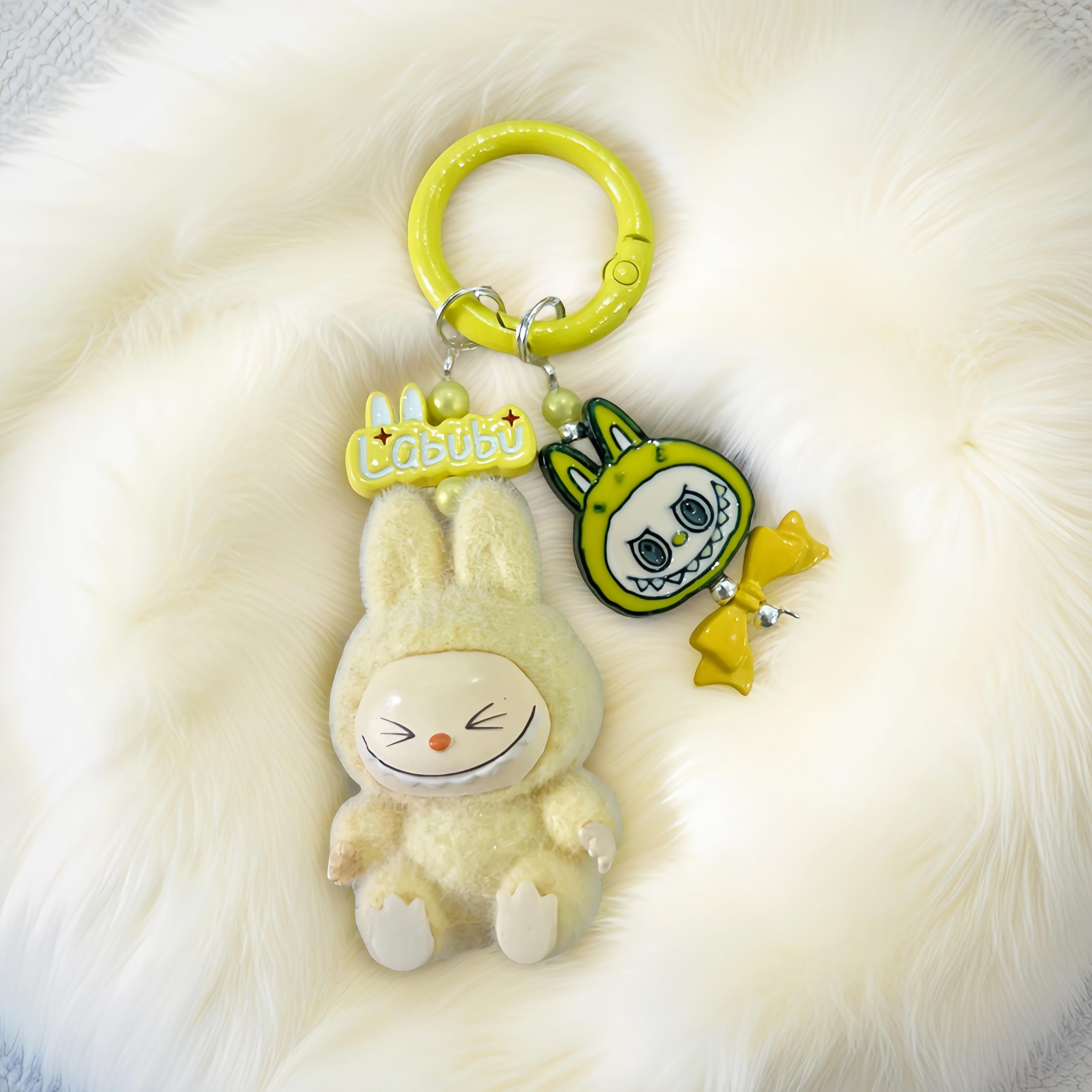 Fashion key rings cute keychain for Hand bag car backpark teddy kawaii accessories gift beaded keychains phone trap toys clips handmade lanyard