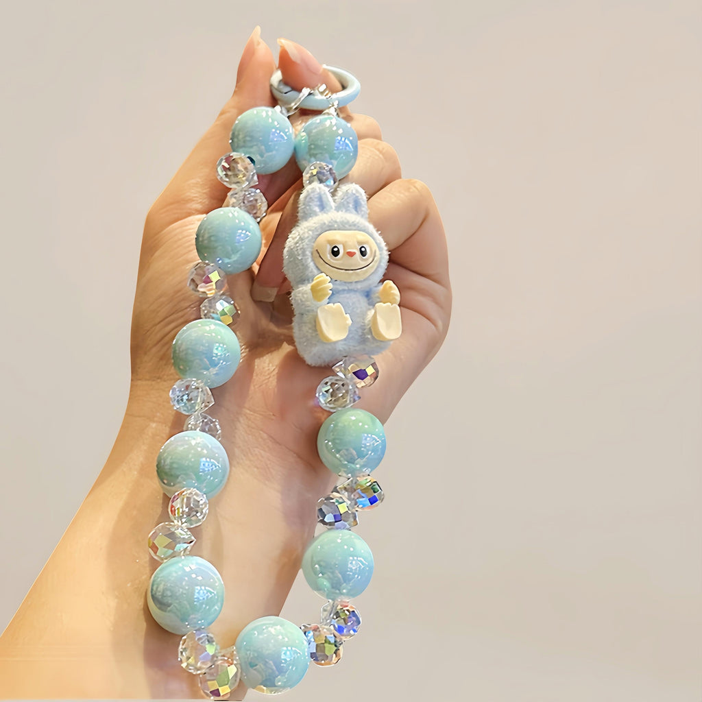 cute keychain bag ram/beaded keychains/phone chain/fashion accesory/cute toys/key charm/bag accessories bag lanyard