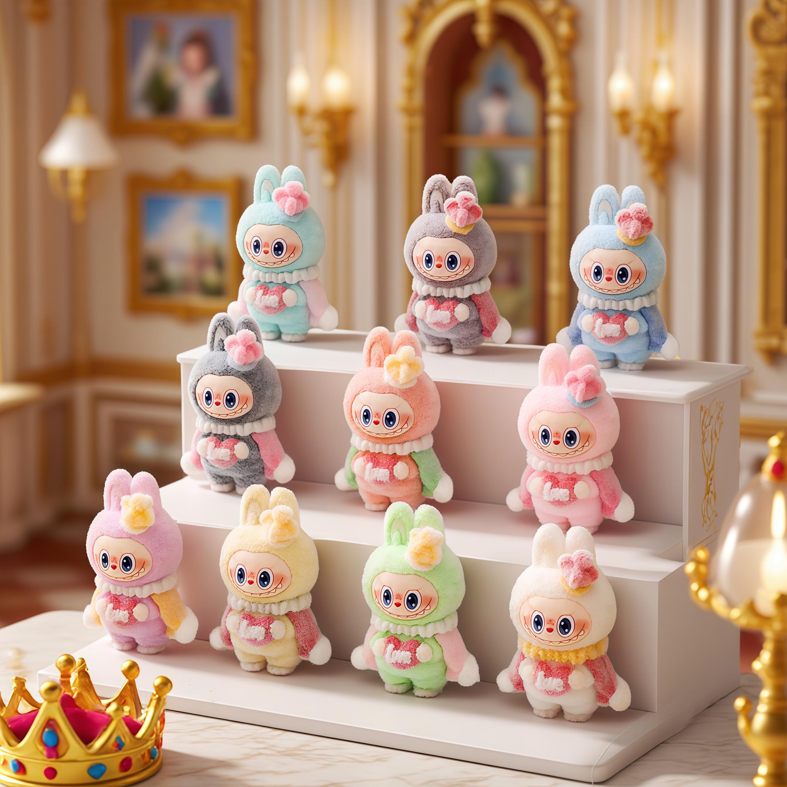 10 colors/set Cute Cartoon Statues King Rabbit Resin Figurines Set - Desk Ornament, Living Room Ornaments, Mini Collectible Figurine, Home Decor Idea, Perfect Halloween Christmas Gift, decorative figurine ideal Gift, Car and Festival Home Decoration