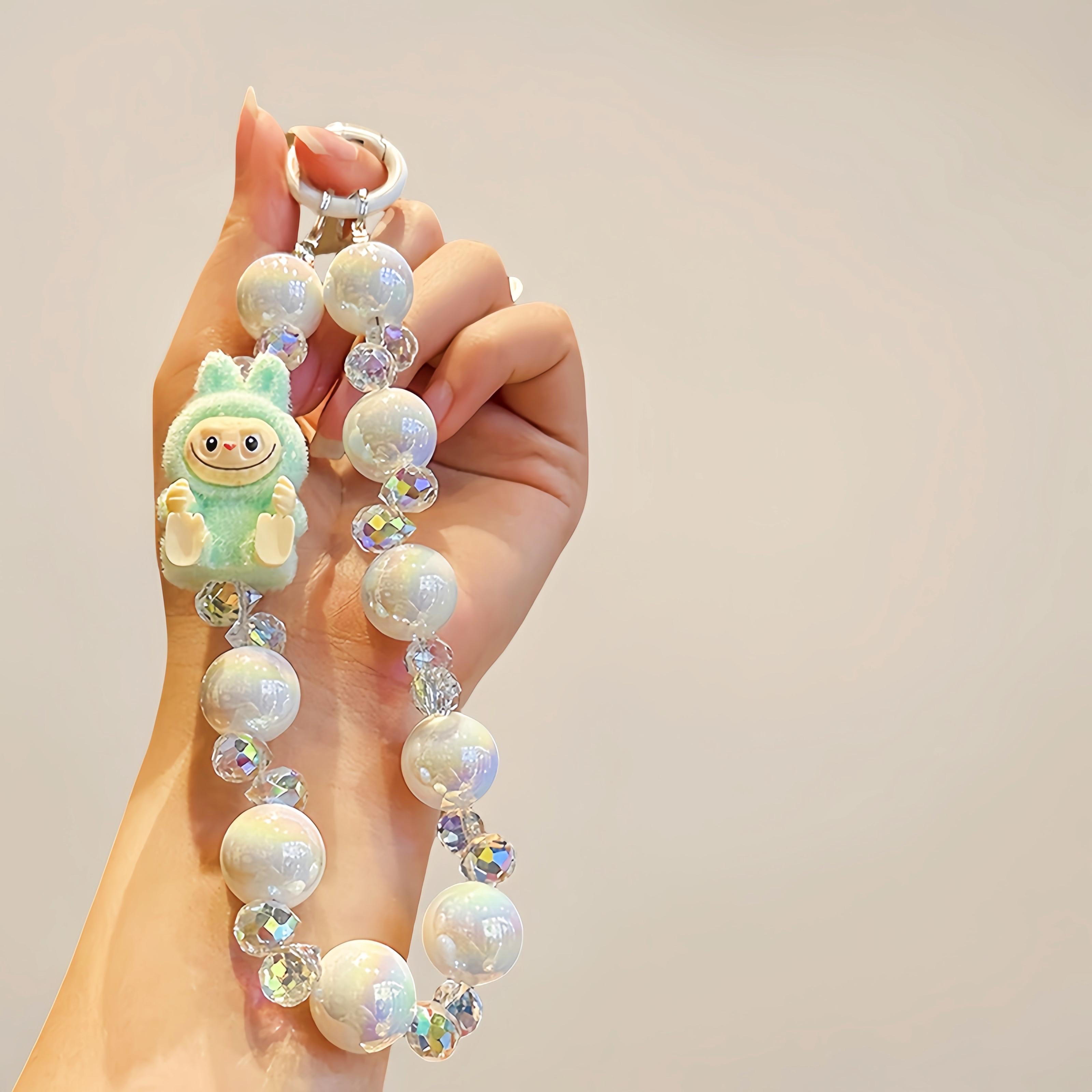 cute keychain bag ram/beaded keychains/phone chain/fashion accesory/cute toys/key charm/bag accessories bag lanyard