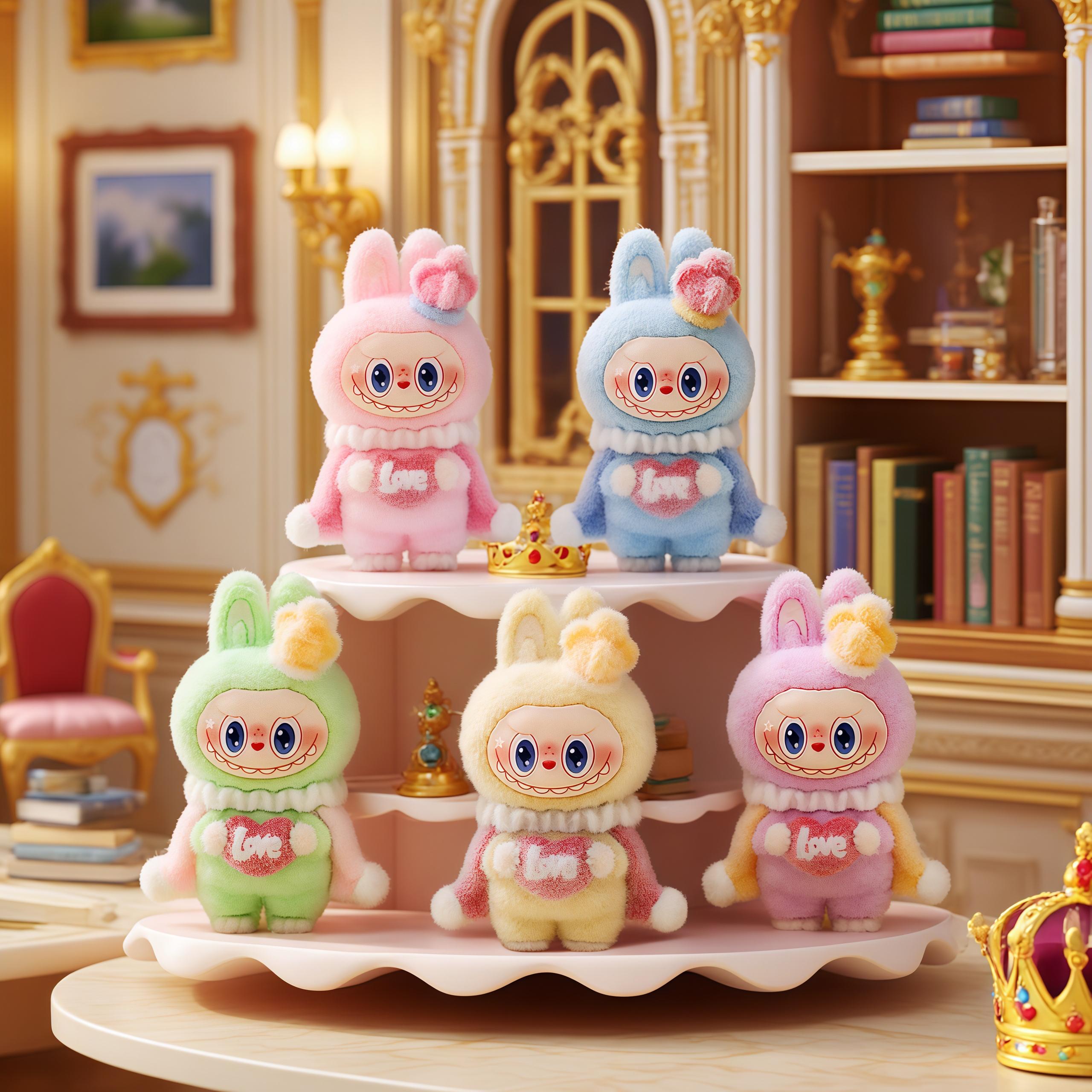 10 colors/set Cute Cartoon Statues King Rabbit Resin Figurines Set - Desk Ornament, Living Room Ornaments, Mini Collectible Figurine, Home Decor Idea, Perfect Halloween Christmas Gift, decorative figurine ideal Gift, Car and Festival Home Decoration