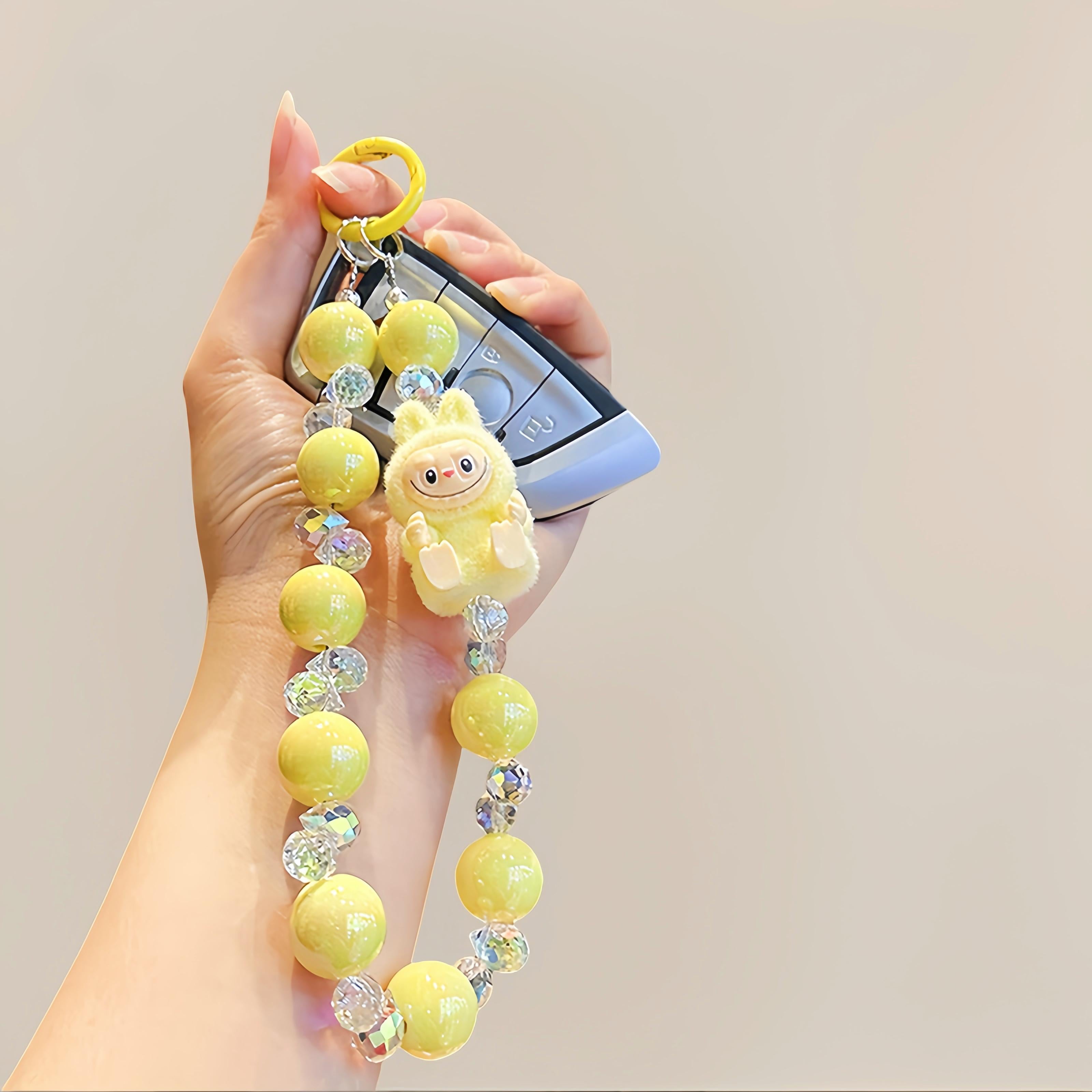 cute keychain bag ram/beaded keychains/phone chain/fashion accesory/cute toys/key charm/bag accessories bag lanyard